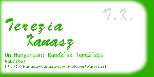 terezia kanasz business card